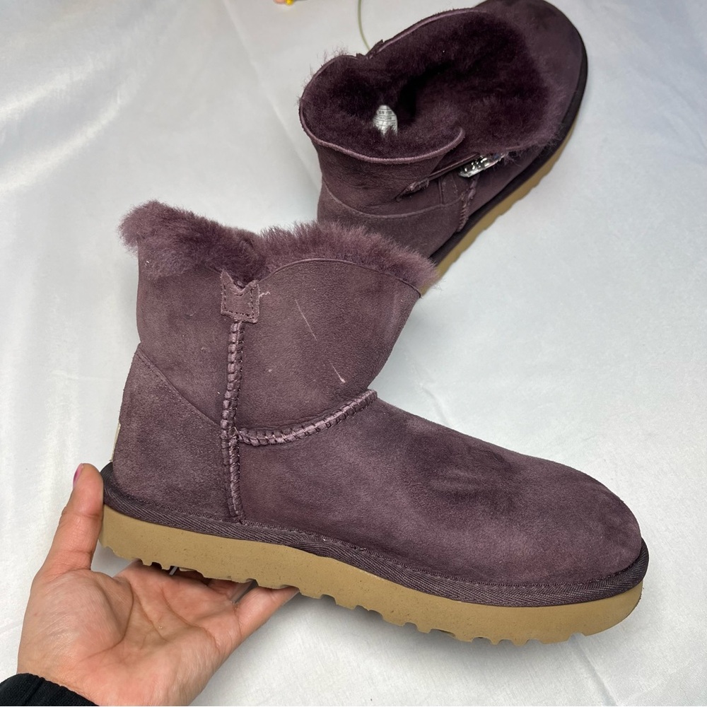 Ugg Mini Bailey Button Gem Swarovski Crystal Purp… - image 5